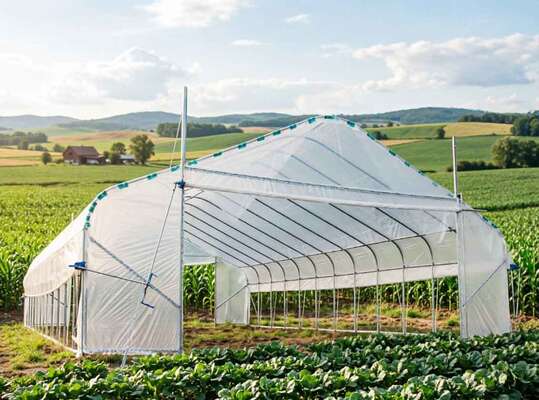 High Quality Galvanized Frame Tunnel Ventilation Single-Span Factory Price Hot Galvanized Steel Frame Plastic Sheet Single Span Greenhouse Tunnel Greenhouse for Agricultural Vegetable